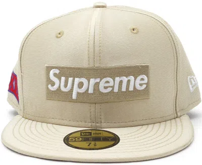 Pre-owned Supreme Dazzle Box Logo New Era Hat In Gold