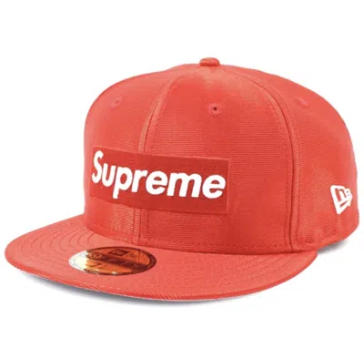 Pre-owned Supreme Dazzle Box Logo New Era Hat In Red