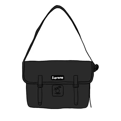 Pre-owned Supreme De Martini Messenger Bag In Black