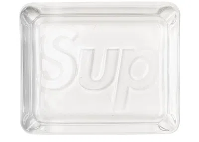 Pre-owned Supreme Debossed Glass Ashtray In Clear