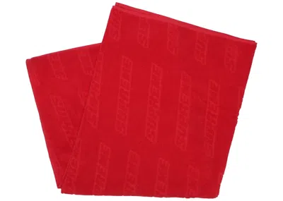 Pre-owned Supreme Debossed Logo Beach Towel In Red
