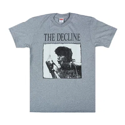 Pre-owned Supreme Decline Of Western Civilizations Tee 'heather Grey' | Men's Size Xl In Gray