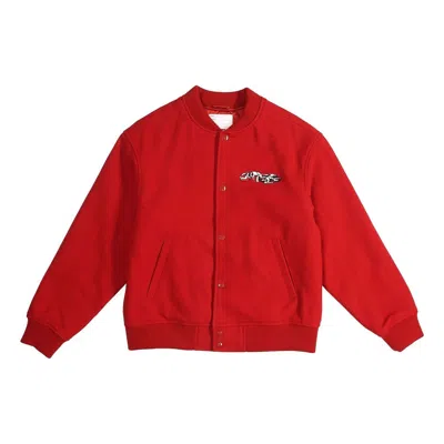 Supreme Delta Logo Varsity Jacket 'red'