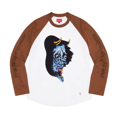 Pre-owned Supreme Demon Raglan Long-sleeve Top 'white'