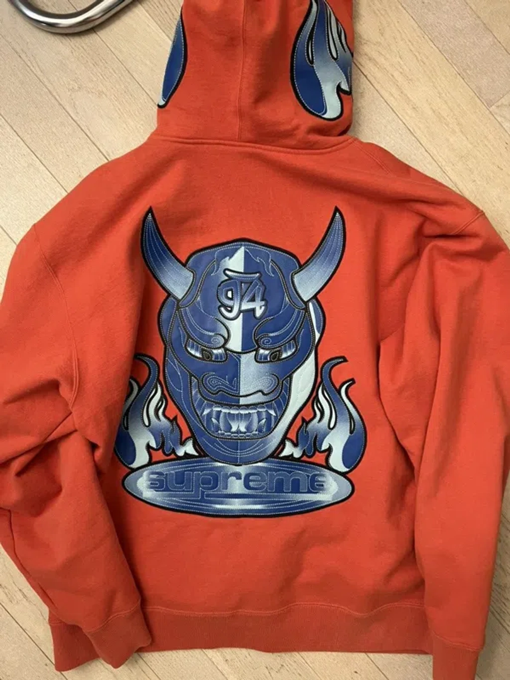 Pre-owned Supreme Demon Zip Up Hoodie In Orange | ModeSens