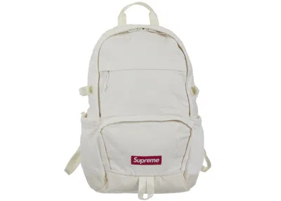 Pre-owned Supreme Denim Backpack In White
