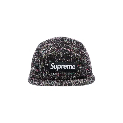 Pre-owned Supreme Denim Bouclé Camp Cap 'black' | Men's Size Onesize