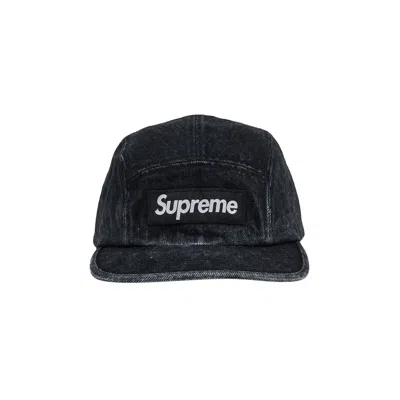 Pre-owned Supreme Denim Camp Cap 'black'