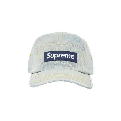 Pre-owned Supreme Denim Camp Cap 'dirty Indigo' In Blue