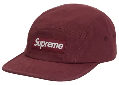 Pre-owned Supreme Denim Camp Cap (fw24) In Red