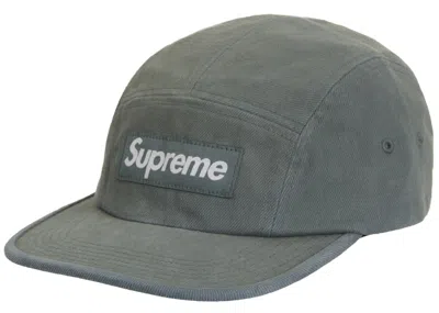 Pre-owned Supreme Denim Camp Cap (fw24) In Teal
