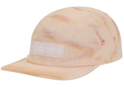 Pre-owned Supreme Denim Camp Cap (fw25) In Washed Pink