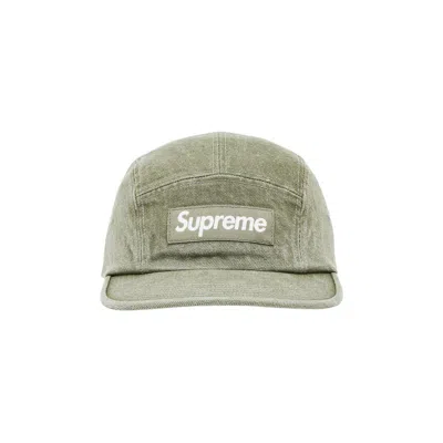 Pre-owned Supreme Denim Camp Cap 'olive' | Green | Men's Size Onesize