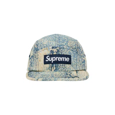 Pre-owned Supreme Denim Camp Cap 'snake' In Multi-color