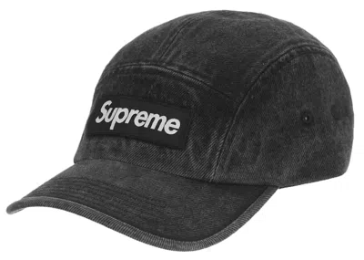 Pre-owned Supreme Denim Camp Cap (ss23) In Black
