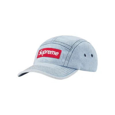 Pre-owned Supreme Denim Camp Cap 'washed Blue' | Men's Size Onesize