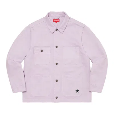 Pre-owned Supreme Denim Chore Coat 'lavender' | Purple | Men's Size S