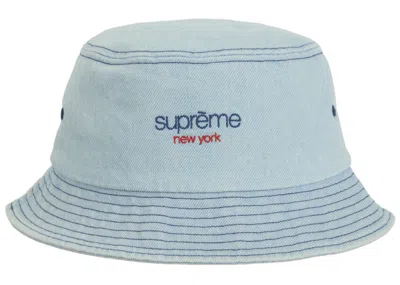Pre-owned Supreme Denim Crusher Hat In Blue