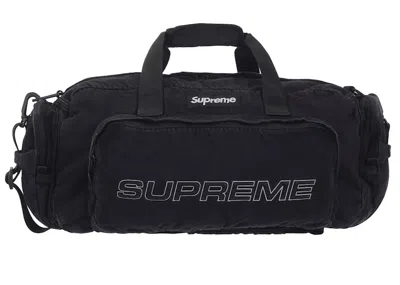 Pre-owned Supreme Denim Duffle Bag In Black