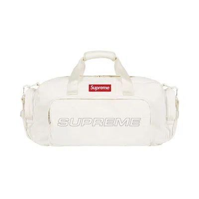 Pre-owned Supreme Denim Duffle Bag 'white' | Men's Size Onesize