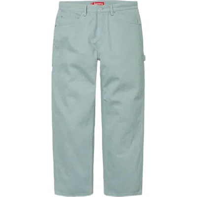 Supreme Denim Painter Pant 'teal' In Green