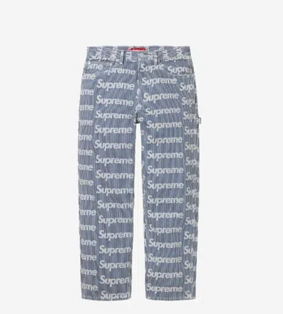 Pre-owned Supreme [] Denim Painter Pants Stripe - 24ss In Blue