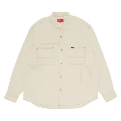 Pre-owned Supreme Denim Painter Shirt 'natural' In Tan