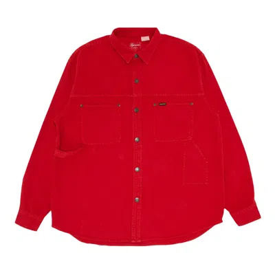 Pre-owned Supreme Denim Painter Shirt 'red' | Men's Size M