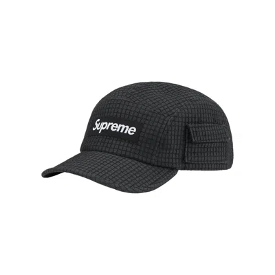 Pre-owned Supreme Denim Ripstop Camp Cap 'black'