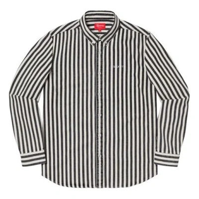 Supreme Denim Shirt 'black Stripe'