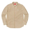 Supreme Denim Shirt 'tan Stripe' In Multi