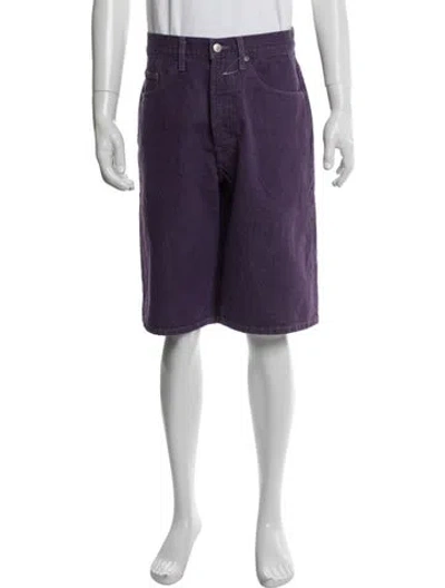 Pre-owned Supreme Denim Shorts In Purple