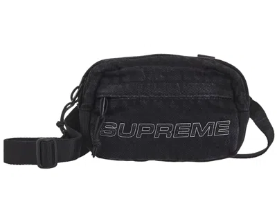 Pre-owned Supreme Denim Shoulder Bag In Black