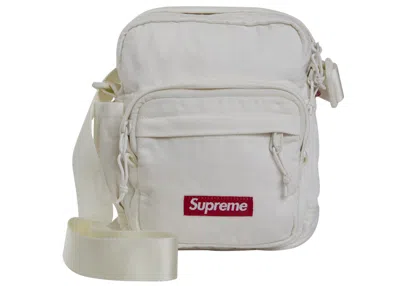 Pre-owned Supreme Denim Shoulder Bag In White