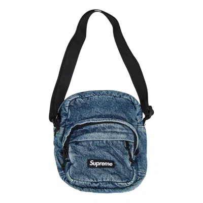 Supreme Denim Shoulder Bag 'washed Indigo'