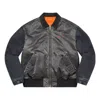 Supreme Denim Sleeve Ma-1 'black Orange'