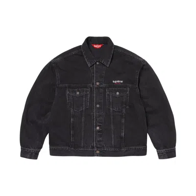 Pre-owned Supreme Denim Trucker Jacket 'black' | Men's Size M