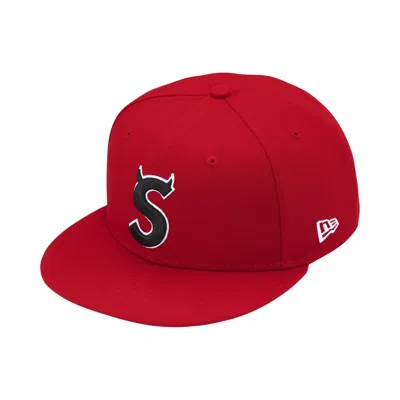 Pre-owned Supreme Devil S Logo New Era 'red' | Men's Size 7.75