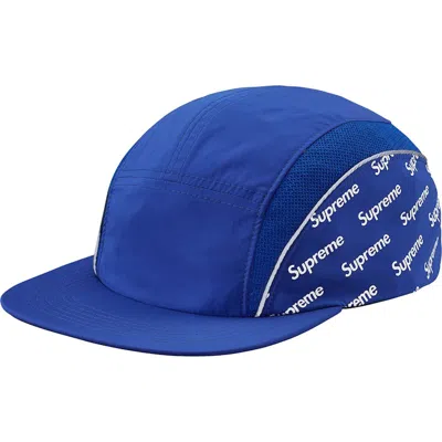 Pre-owned Supreme Diagonal Logo Side Panel Camp Cap In Royal
