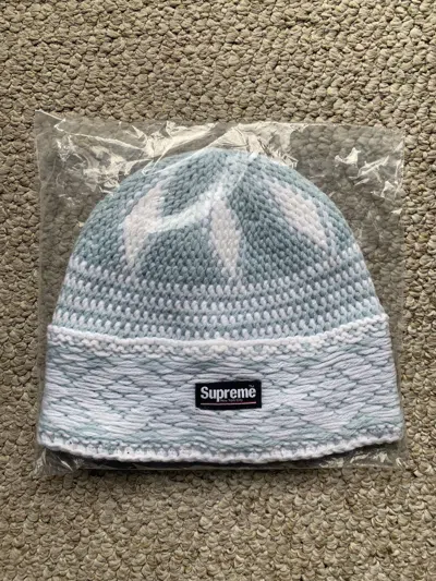 Pre-owned Supreme Diamond Beanie In Blue