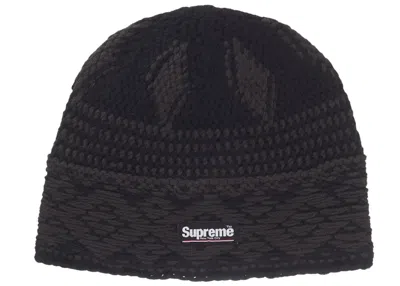 Pre-owned Supreme Diamond Beanie (fw25) In Black