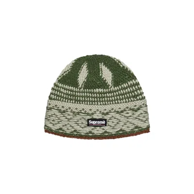 Pre-owned Supreme Diamond Beanie 'green'