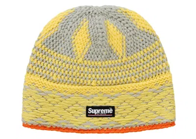 Pre-owned Supreme Diamond Beanie In Grey
