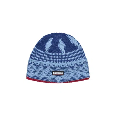 Pre-owned Supreme Diamond Beanie 'navy' In Blue