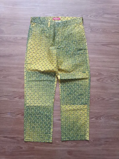 Pre-owned Supreme Diamond Plate Doble Knee Ss 2019 In Yellow
