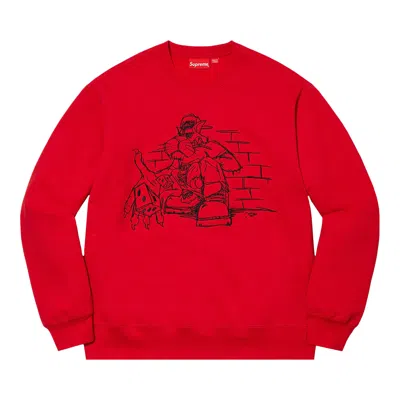 Pre-owned Supreme Dice Crewneck 'red' | Men's Size M