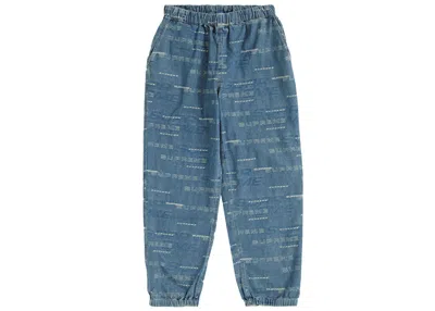 Pre-owned Supreme Dimensions Logo Denim Skate Pant In Blue