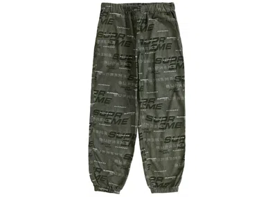 Pre-owned Supreme Dimensions Logo Denim Skate Skate Pant In Green