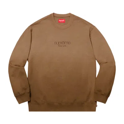 Pre-owned Supreme Dipped Crewneck 'brown' | Men's Size M