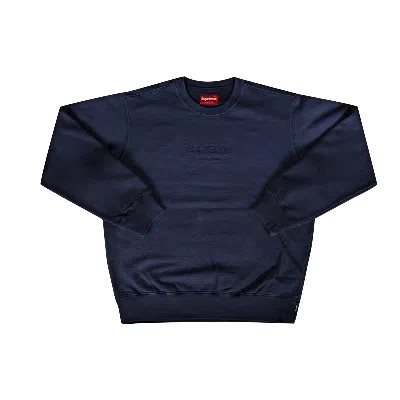 Pre-owned Supreme Dipped Crewneck 'navy' In Blue